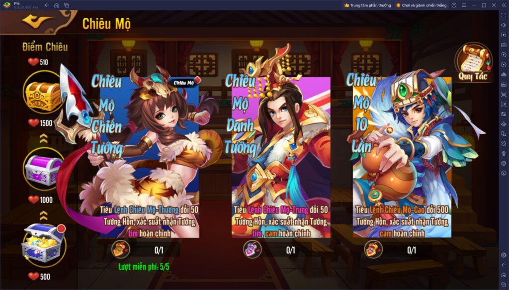 Danh Sách Nhân Vật Game Danh Tướng Truyền Kỳ