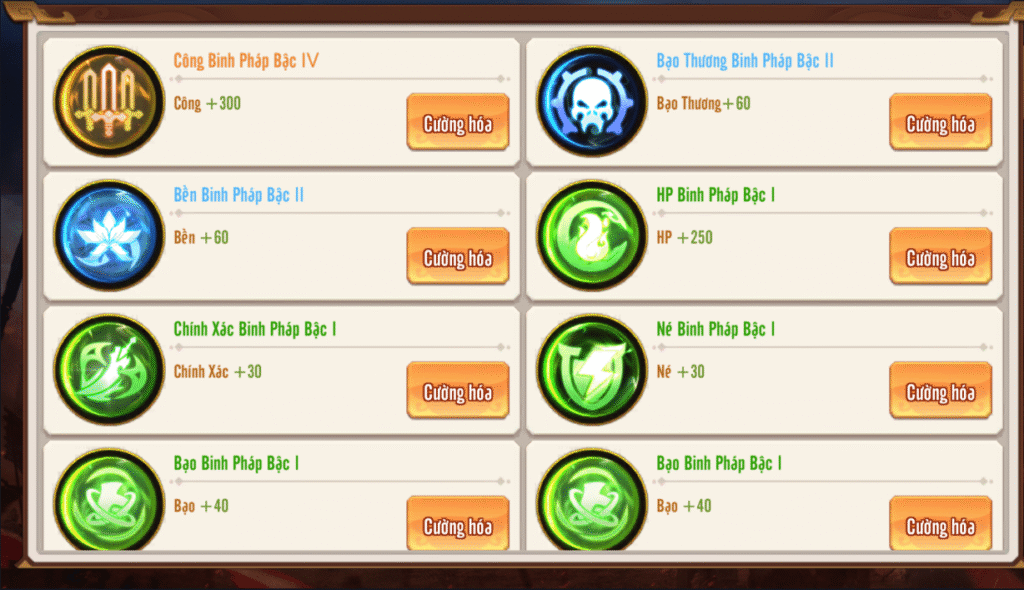 Hệ Thống Binh Pháp 3Q Legend